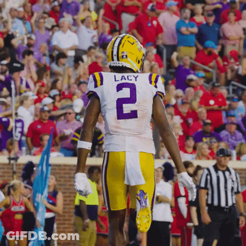 Geaux Tigers Kyren Lacy Hopping GIF