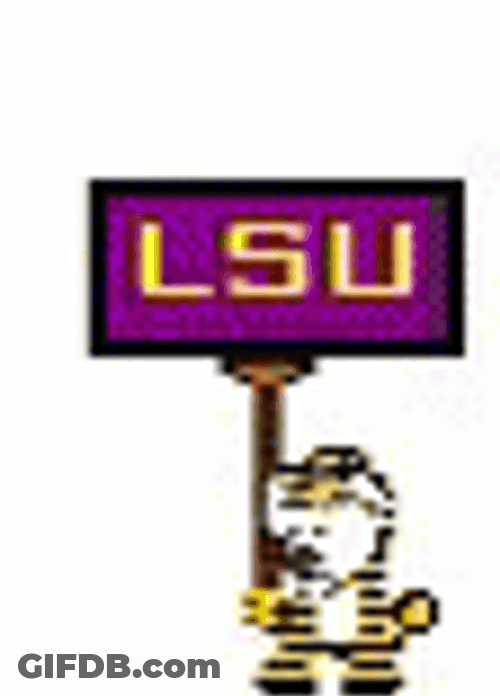 Geaux Tigers Pixelated Cheer GIF