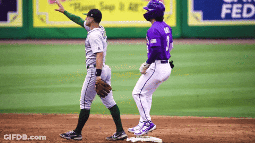Geaux Tigers Screaming Baseball GIF