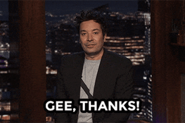 Gee, Thanks! Jimmy Fallon GIF