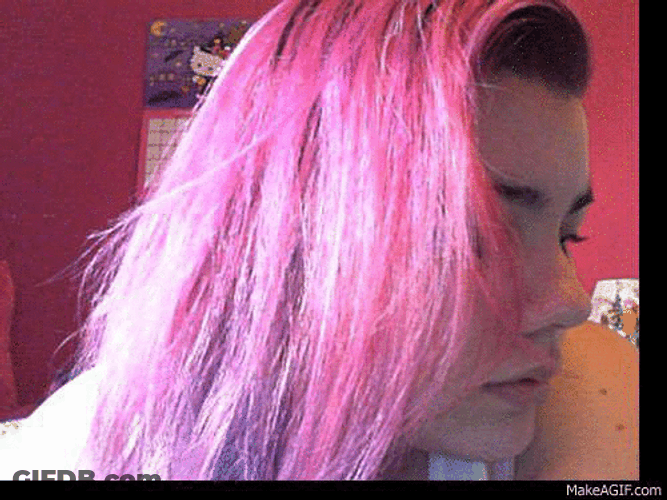 Geeky Girl Sneaky Eyebrows Up GIF