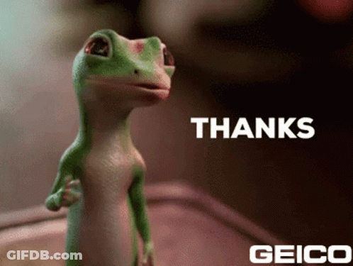 Geico Lizard Giving Thumbs Up GIF