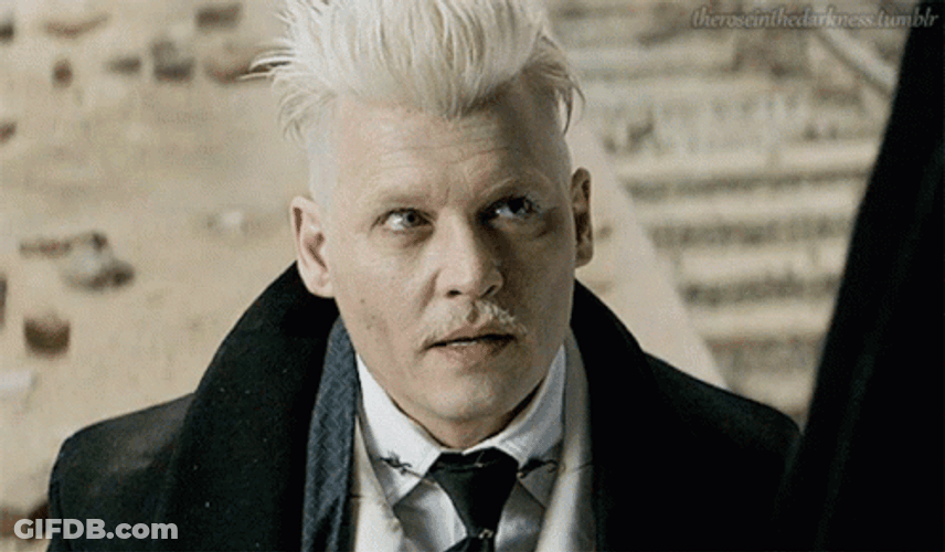 Gellert Grindelwald Staring Upward GIF