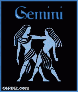 Gemini On Blue Background GIF