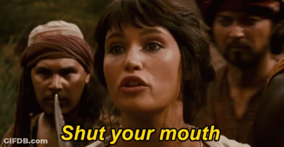 Gemma Arterton Shut Your Mouth GIF