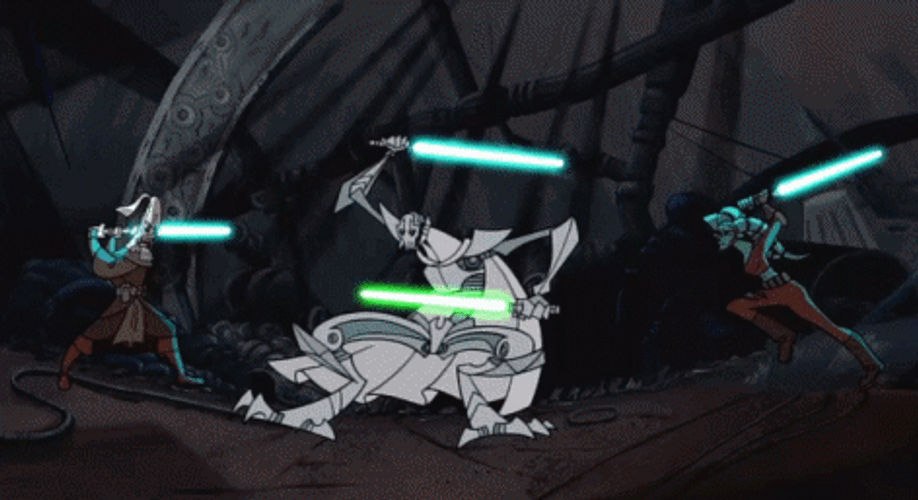 General Grievous Animation Star Wars Fight GIF