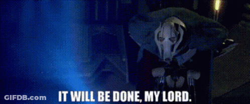 General Grievous Holding Lightsaber GIF
