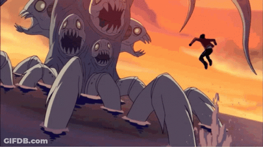 Generator Rex Fighting With A Sea Monster GIF