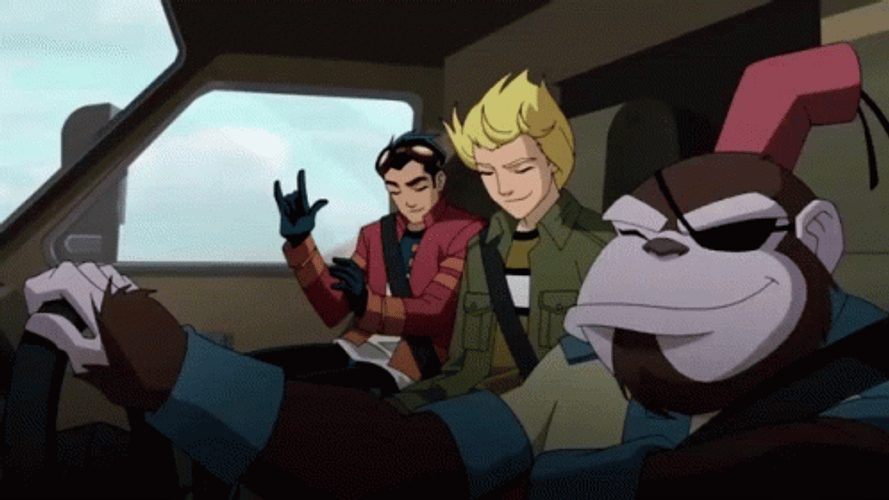 Generator Rex Noah And Bobo Haha Head Bang GIF