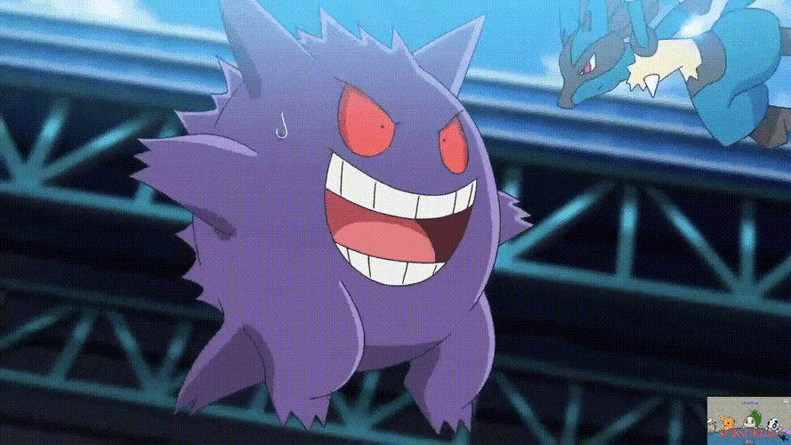 Gengar Gets Beat Up GIF