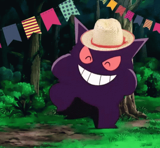 Gengar With Hat Dancing GIF