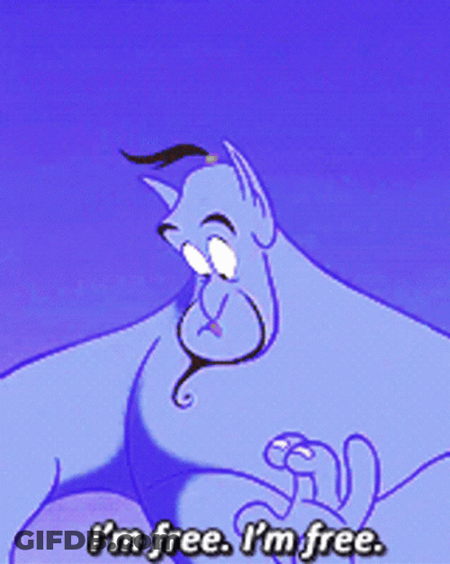 Genie I'm Free Freedom GIF