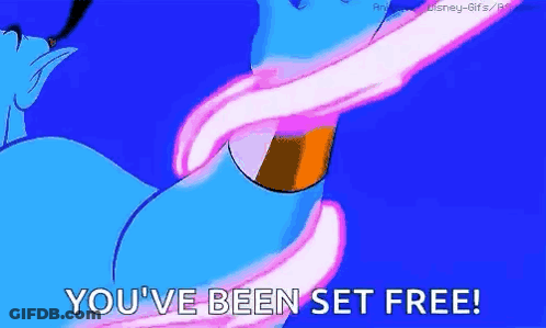 Genie Saying You've Been Set Free GIF