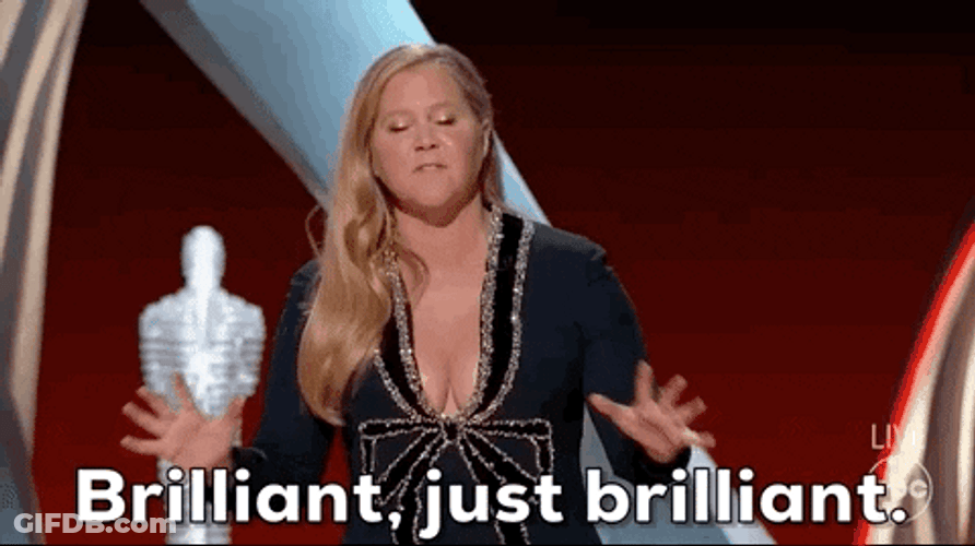 Genius Brilliant Amy Schumer Oscars GIF