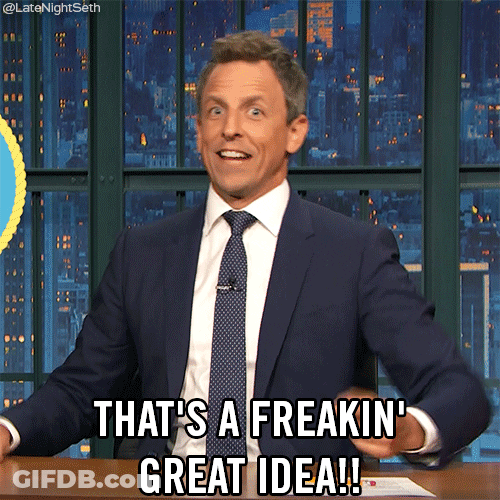 Genius Great Idea Seth Meyers GIF