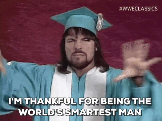 Genius Lanny Poffo WWE Graduation GIF