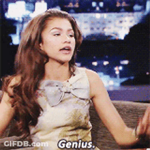 Genius Reaction Zendaya GIF