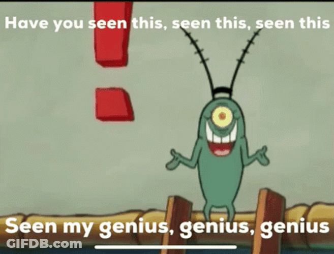 Genius Song Plankton SpongeBob GIF