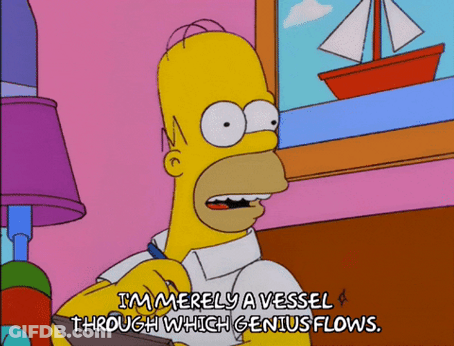 Genius Writer Homer Simpson GIF
