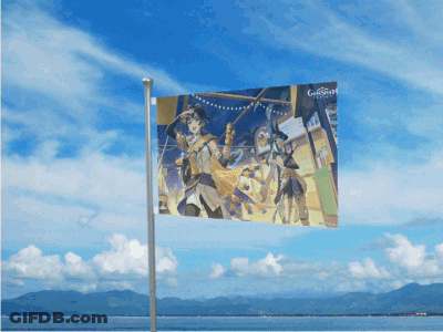 Genshin Flag Waving GIF