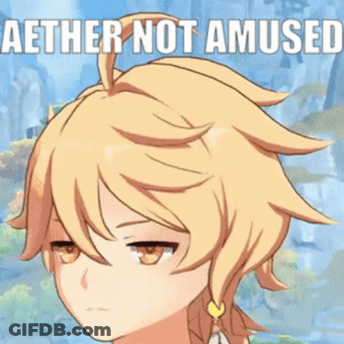Genshin Impact Aether Not Amused GIF