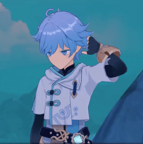 Genshin Impact Chongyun Head Scratch GIF