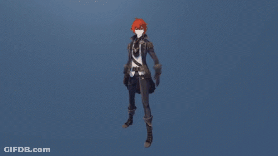 Genshin Impact Diluc Fortnite Dance Move GIF