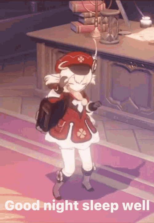 Genshin Impact Girl Character Good Night Sleep Well GIF
