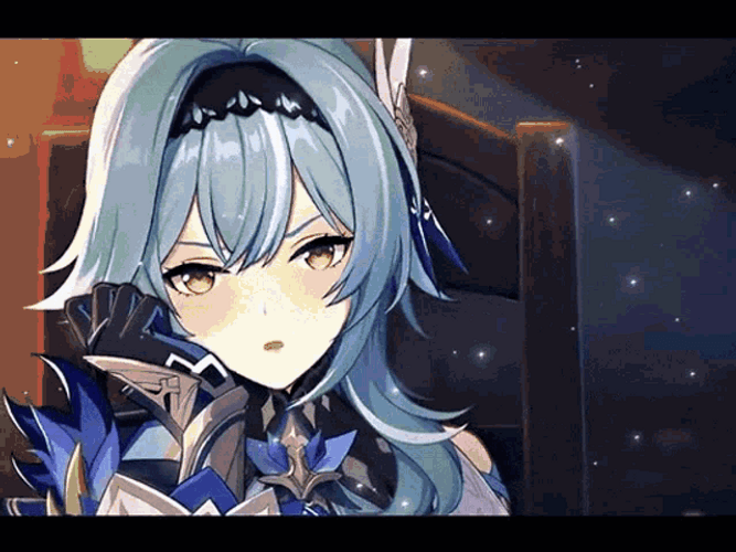 Genshin Impact Ice Character Eula GIF