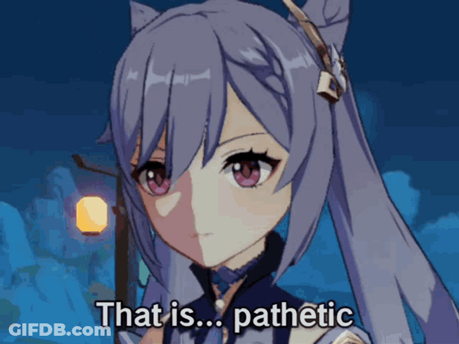 Genshin Impact Keqing That Is Pathetic GIF