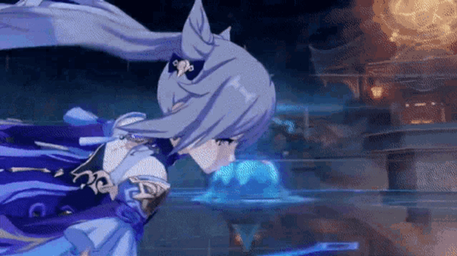 Genshin Impact Keqing Vs. Fatui GIF