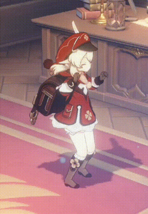 Genshin Impact Klee Jumping GIF