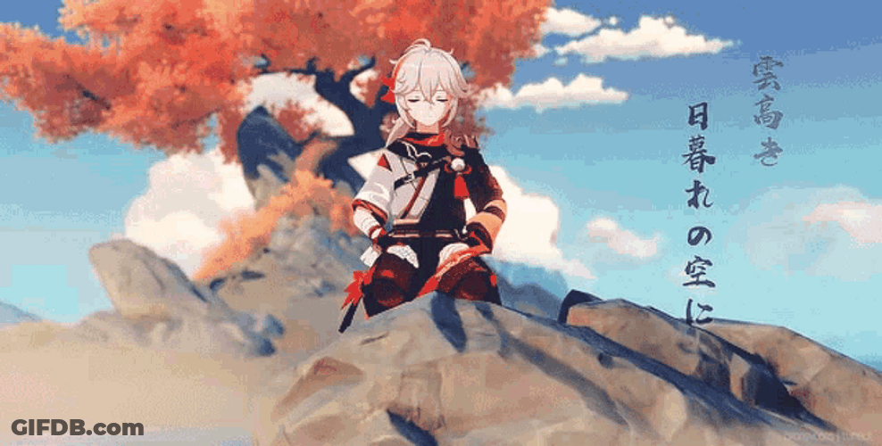 Genshin Impact Meditating Kazuha GIF