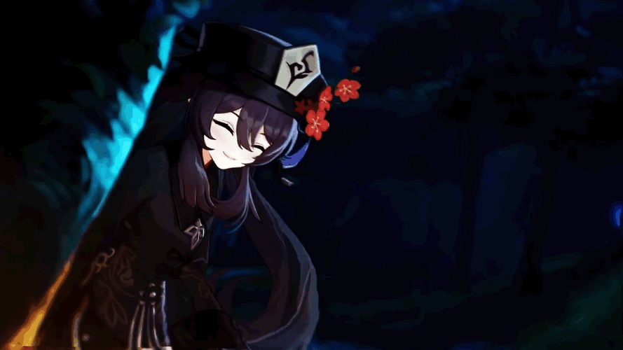 Genshin Impact Pyro Character Hu Tao GIF