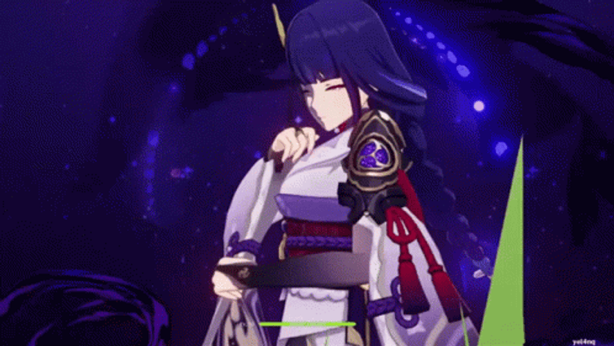 Genshin Impact Raiden Battle GIF
