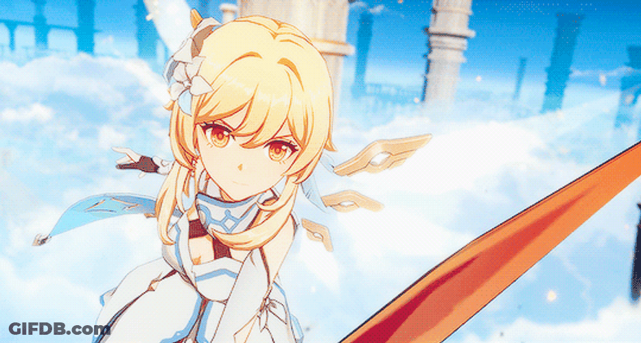Genshin Impact Traveler Lumine GIF
