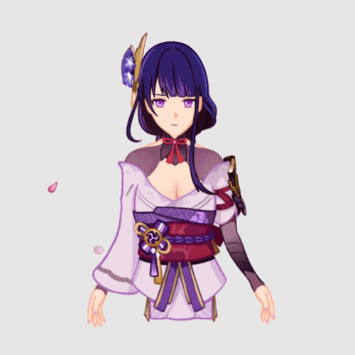Genshin Raiden Shogun Magic Spells GIF