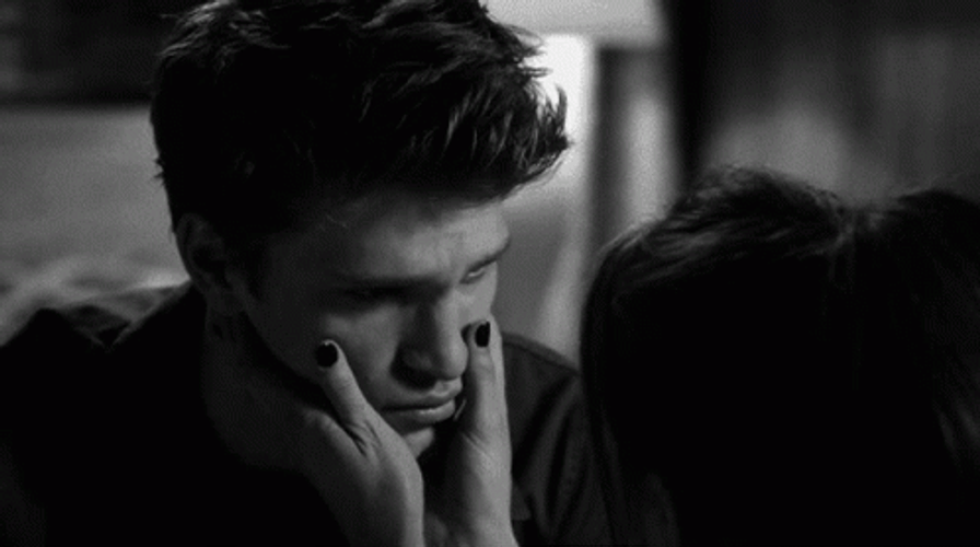 Gentle Caress Face Sad Guy GIF
