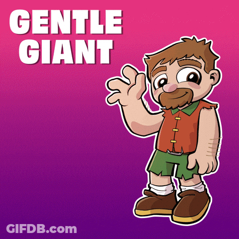 Gentle Giant Bearded Man Cartoon GIF