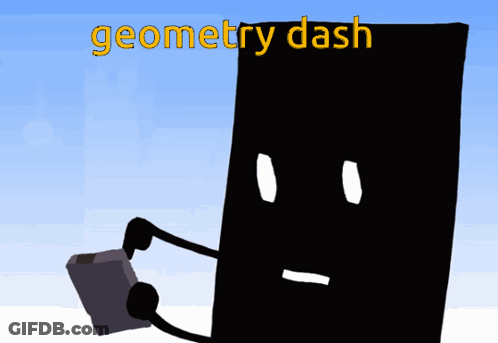 Geometric Dash Holding Box GIF