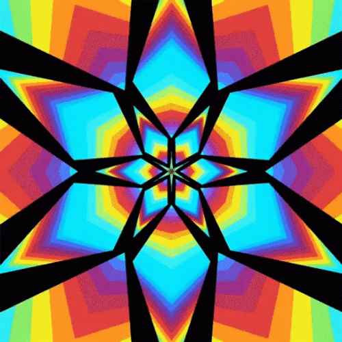 Geometric Hexeosis Floral GIF