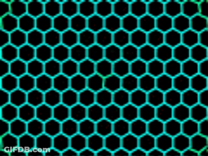 Geometric Rainbow Honeycomb GIF