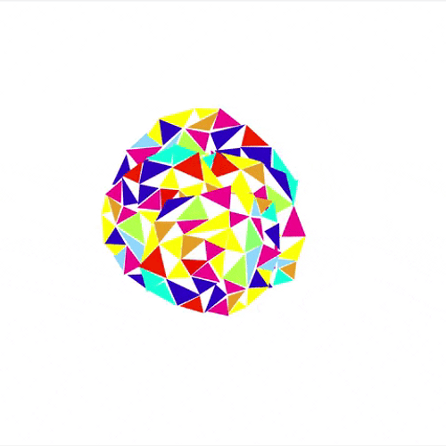 Geometric Retro Color Ball GIF