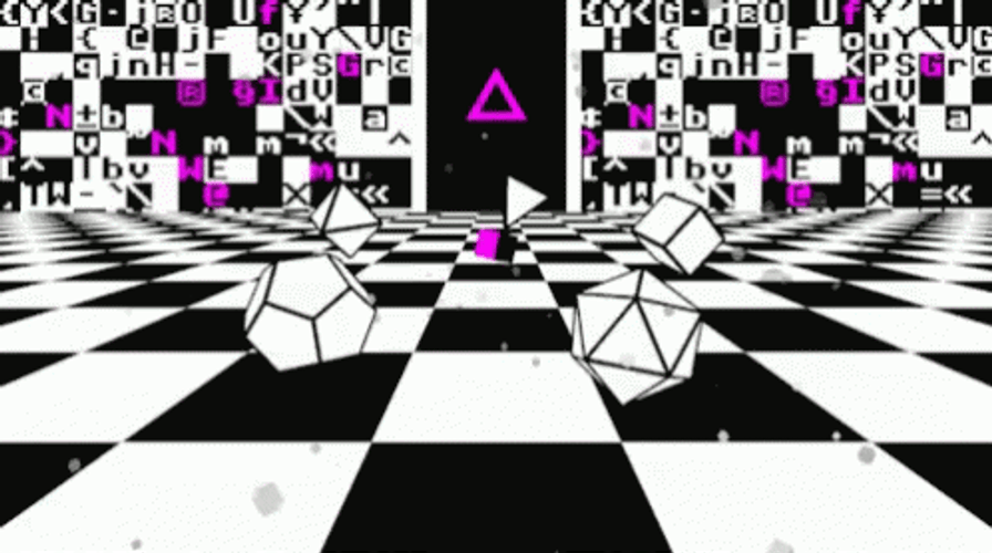 Geometric Shapes Checkered GIF