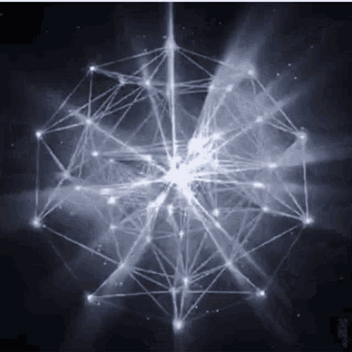 Geometric Sparkling Stars GIF