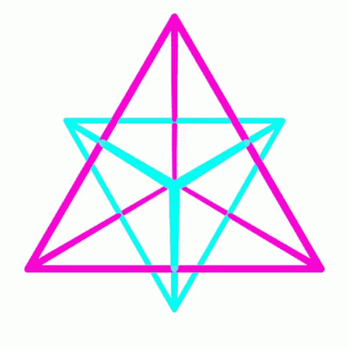 Geometric Spinning Tetrahedron GIF