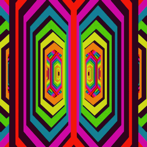 Geometrical Fractal Flashing Colors GIF