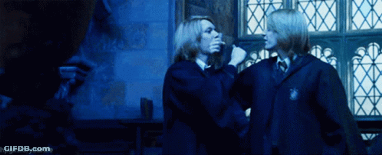 George And Fred Weasley Drinking GIF