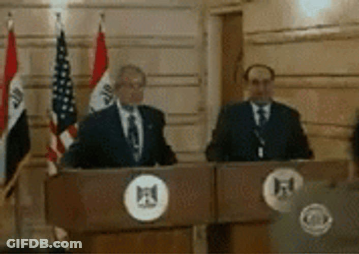 George Bush Shoe Eye Laser GIF