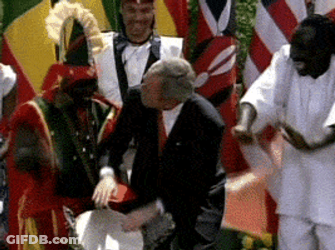 George Bush Shoe Grooving GIF